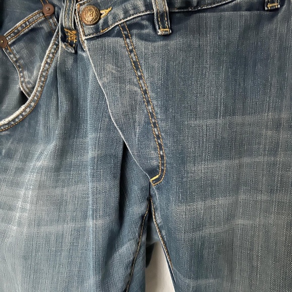 R13 CrossOver Asymmetric Denim Slouchy Stretch Jeans - Picture 6 of 16